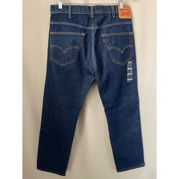 Levi’s Mens 501 Original Dark Wash Straight Fit Jeans - Picture 9 of 12